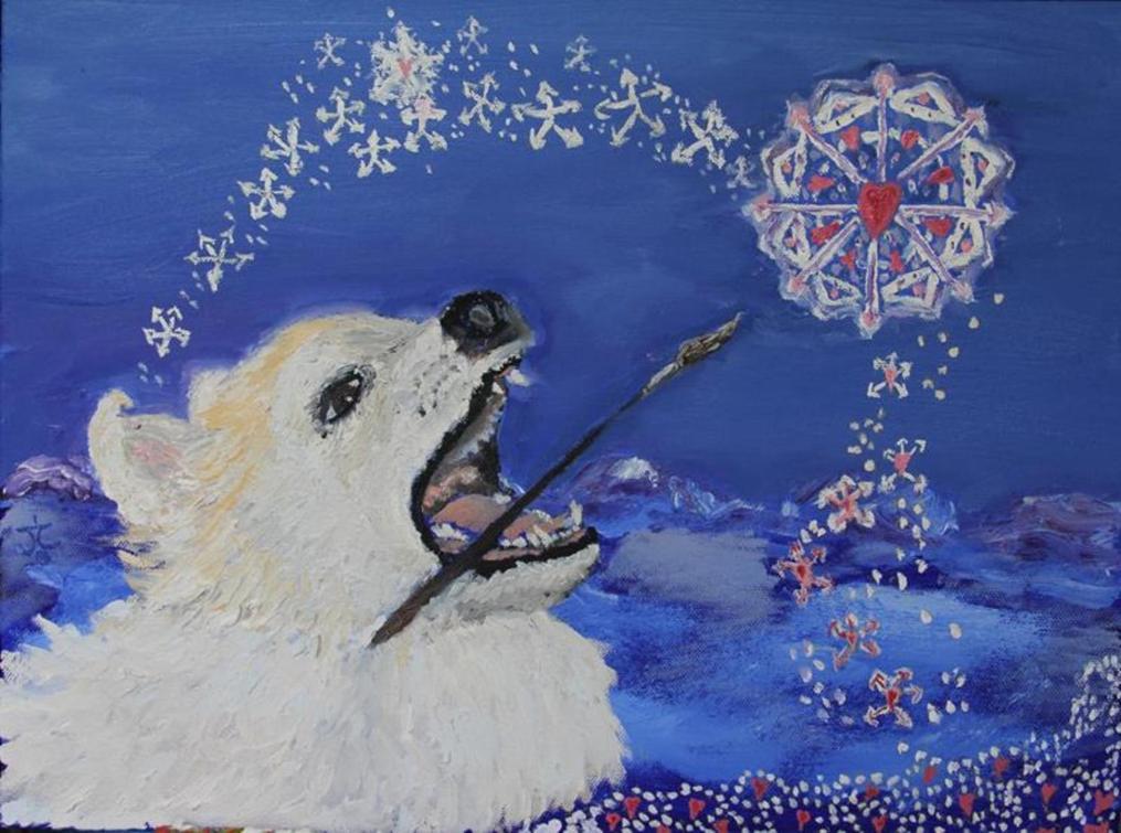 Winter Dreams of a Great Pyrennes